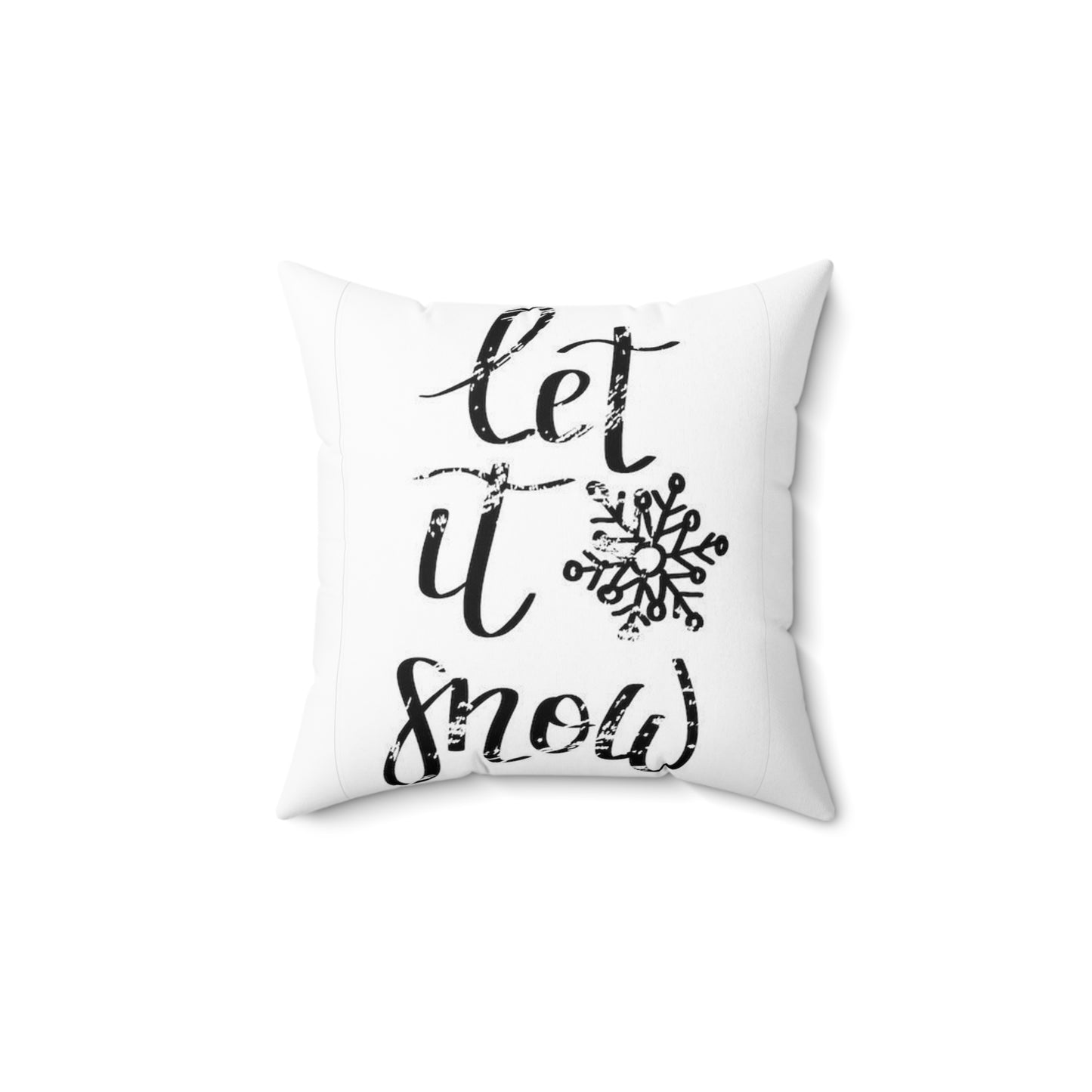 Let it Snow Polyester Square Pillow