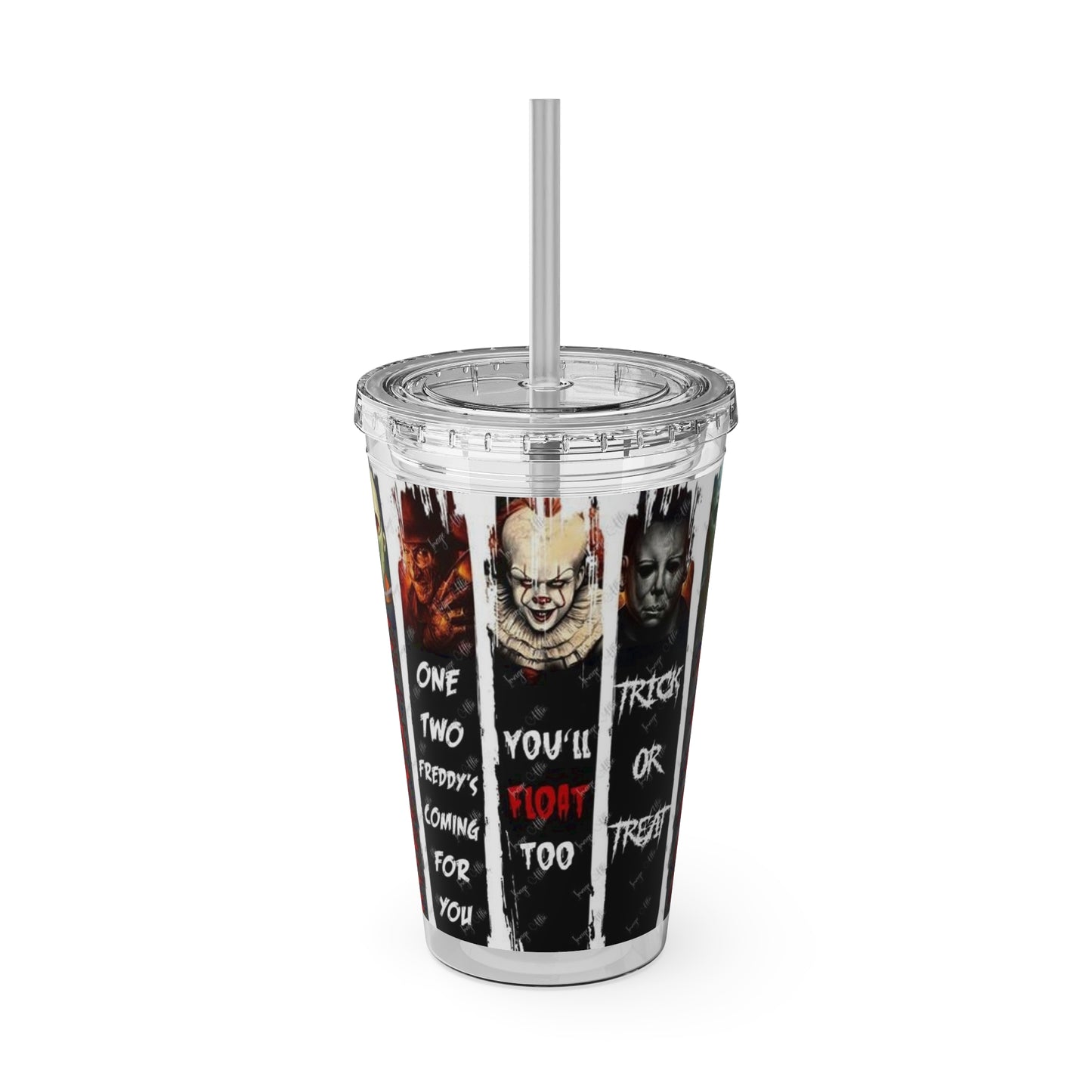 Slasher Tumbler with Straw, 16oz