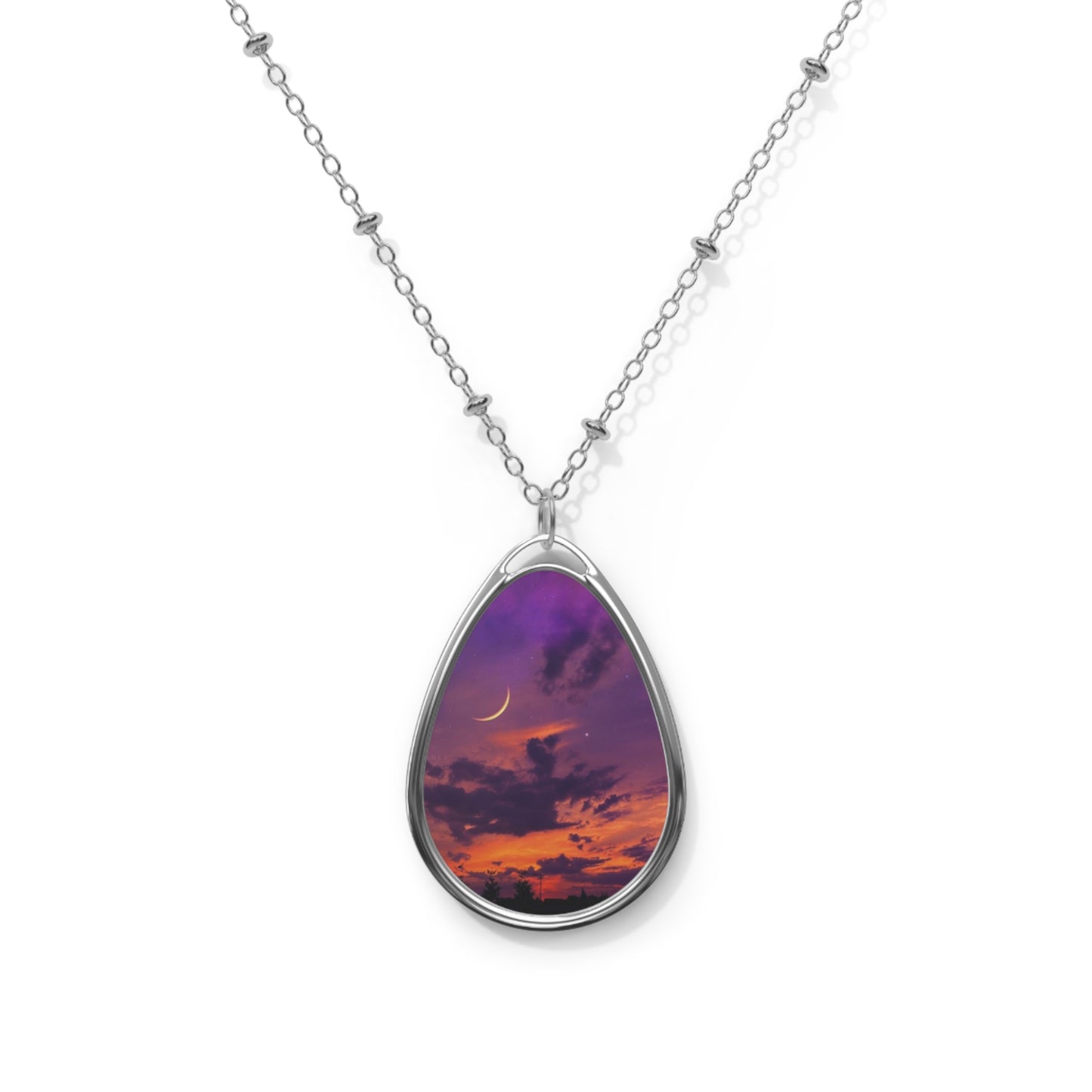 Sunset Oval Necklace